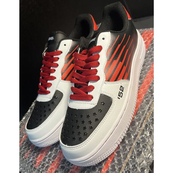 Speedway CUSTOM Shoe Surgeon 52 Sneakers Black/Red/White Low-Top C M6 W8‎ NIB